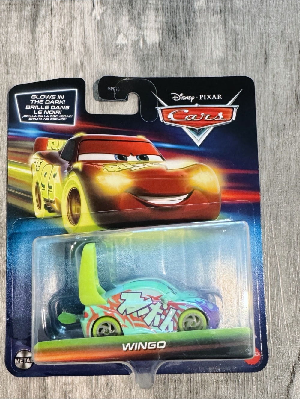 Wingo Glow-In-The-Dark Toy Car Disney Pixar Mattel